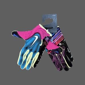 Nike Vapor Jet 7.0 Football Gloves Black/Blue Medium NWT
